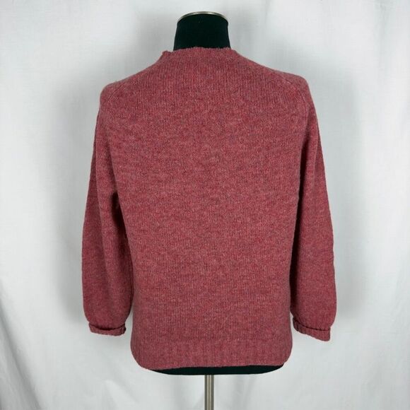 Vintage Scottish Wool Coral Knit Crew Sweater - Men’s 44/XL - Picture 3 of 6